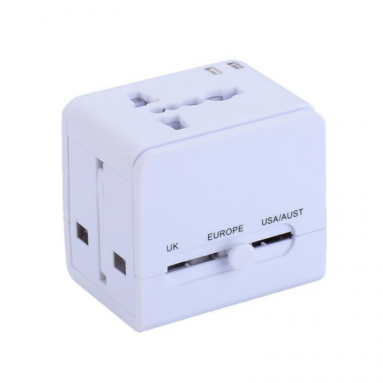 TR-148 Worldwide Universal Multi-functional Conversion Power Plug Dual USB Travel Conversion Plug Standard EU US UK AU Plug TR-148 Worldwide Universal Multi-functional Conversion Power Plug Dual USB Travel Conversion Plug Standard EU US UK AU Plug