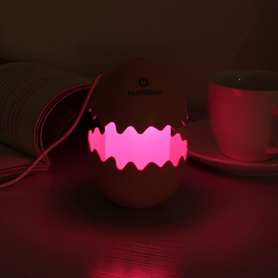 100ML Mini USB Desktop Egg Humidifier with LED Night Light Seven Color Portable Cool Mist Humidifier Air Humidifierfor for Car Vehicle Office 100ML Mini USB Desktop Egg Humidifier with LED Night Light Seven Color Portable Cool Mist Humidifier Air Humidifierfor for Car Vehicle Office