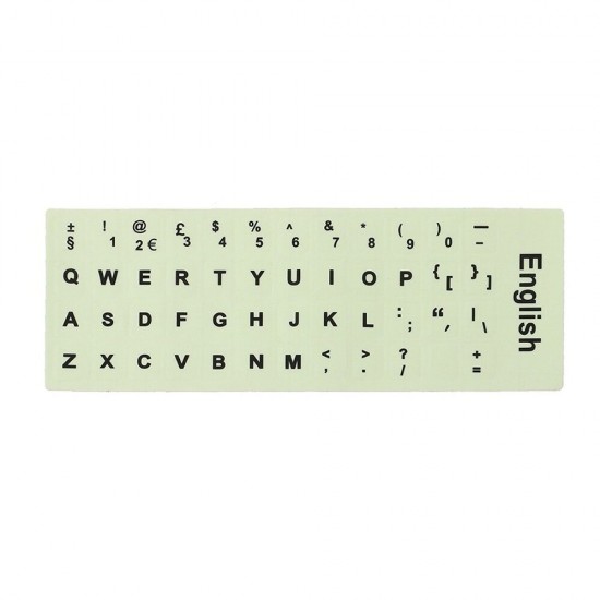 Fluorescent Keyboard Cover Stickers Luminous Waterproof Keyboard Protective Film for Laptop Desktop PC