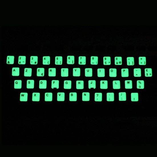 Fluorescent Keyboard Cover Stickers Luminous Waterproof Keyboard Protective Film for Laptop Desktop PC