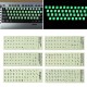 Fluorescent Keyboard Cover Stickers Luminous Waterproof Keyboard Protective Film for Laptop Desktop PC