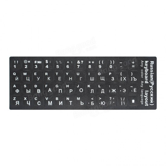 Standard Smooth Laptop Notebook Keyboard Stickers Russian French Italian Arabic Spanish German Japanese Hebrew 9 Language