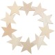 10Pcs Blank Star Shape Wood Chip Sheet Hanging Tags Cutouts Laser Engraving Wooden DIY Crafts