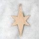 10Pcs Wooden Blank Christmas Star Wood Chip Sheet Ornaments Hanging Tags Laser Engraving DIY Crafts