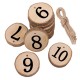 10Pcs/Lot Laser Engraving Wooden Number Hanging Table Cards Wedding Party Decor Reception Pendant
