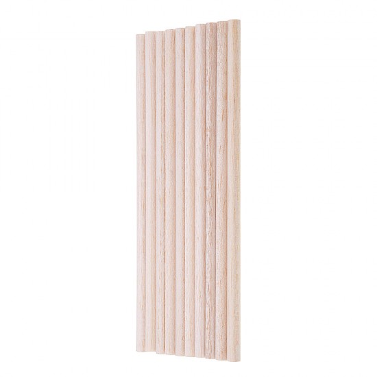 10Pcs/Set 8x200mm Round Balsa Wood Wooden Stick Natural Dowel Unfinished Rods for DIY Crafts Airplane Model