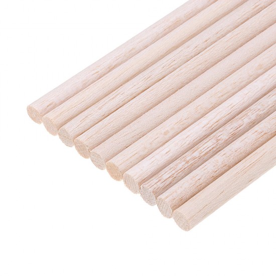 10Pcs/Set 8x200mm Round Balsa Wood Wooden Stick Natural Dowel Unfinished Rods for DIY Crafts Airplane Model 10Pcs/Set 8x200mm Round Balsa Wood Wooden Stick Natural Dowel Unfinished Rods for DIY Crafts Airplane Model