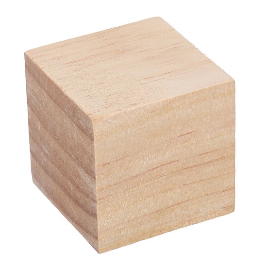 1.5/2/3/4cm Pine Wood Square Block Natural Soild Wooden Cube Crafts DIY Puzzle Making Woodworking