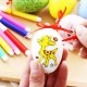20Pcs/Set DIY Hanging Easter Eggs Painting Artificial Colorful Eggs Plastic Handmade Easter Hunt Eggs Craft Halloween Christmas Decorations