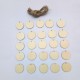 25Pcs Blank Circle Wood Chips Sheet Hanging Tags Ornament Laser Engraving DIY Art Wedding Decor