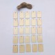 25Pcs Blank Rectangular Wood Chips Sheet Hanging Tags Ornament Laser Engraving DIY Art Wedding Decor