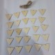 25Pcs Blank Triangle Wood Chips Sheet Hanging Tags Ornament Laser Engraving DIY Art Wedding Decor