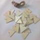 25Pcs Blank Triangle Wood Chips Sheet Hanging Tags Ornament Laser Engraving DIY Art Wedding Decor