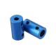 2Pcs 5mm-8mm Sky Blue Aluminum Alloy Shaft Coupler Stepper Motor & Lead Screw Coupling Connector