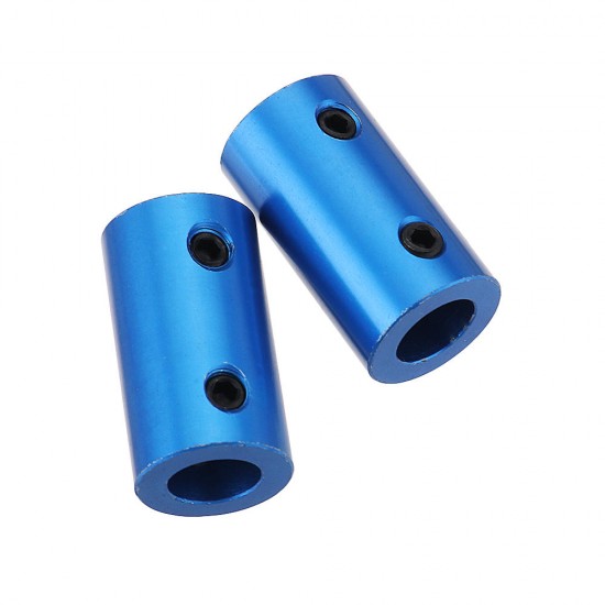 2Pcs 5mm-8mm Sky Blue Aluminum Alloy Shaft Coupler Stepper Motor & Lead Screw Coupling Connector