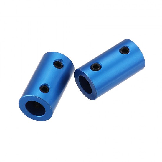 2Pcs 5mm-8mm Sky Blue Aluminum Alloy Shaft Coupler Stepper Motor & Lead Screw Coupling Connector