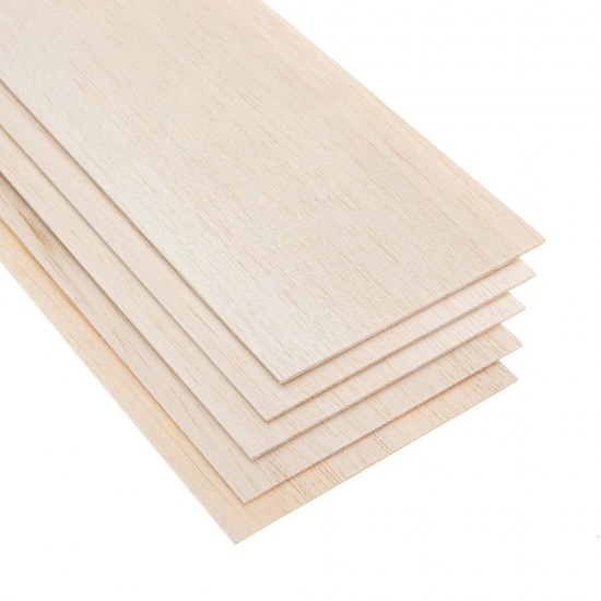 310x100mm 5Pcs Balsa Wood Sheet 7 Thickness Light Wooden Plate for DIY Airplane Boat House Ship Model