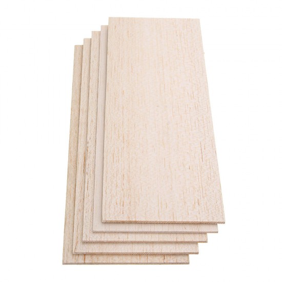 310x100mm 5Pcs Balsa Wood Sheet 7 Thickness Light Wooden Plate for DIY Airplane Boat House Ship Model