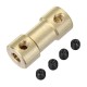 3.17mm-3.17mm Brass Coupler Spindle Motor Shaft Coupling Connector for EleksMill Engraver CNC Router