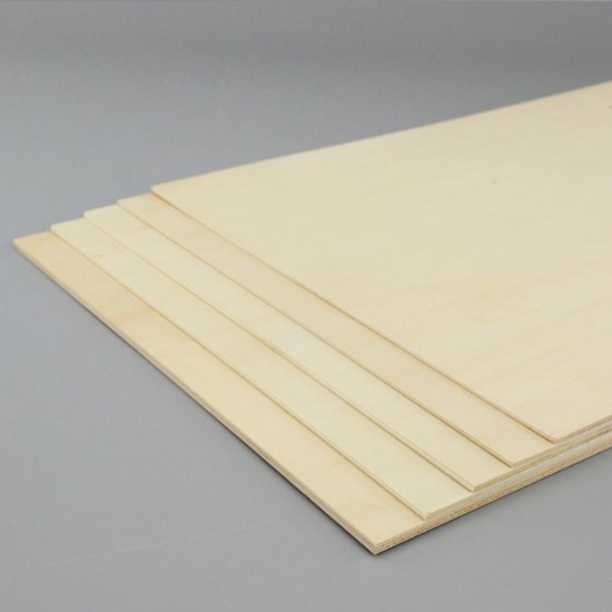 4 Sizes 10Pcs Wood Sheet 3-Layer Laminated Board Laser Engraving DIY Model Building House Aircraft Boat 2mm