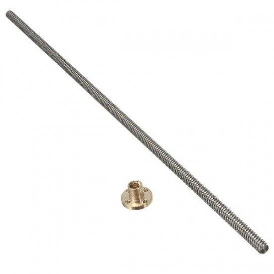 400mm Length Lead Screw CNC Engraver Router Parts 8mm Diameter 4mm Lead w/ Copper Nut Accessories