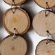 40Pcs Round Laser Engraving Wooden Slices Sheet With 40 Iron Loop Set For Birthday Reminder DIY Hanging Wood Plaque Decorations