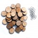 40Pcs Round Laser Engraving Wooden Slices Sheet With 40 Iron Loop Set For Birthday Reminder DIY Hanging Wood Plaque Decorations 40Pcs Round Laser Engraving Wooden Slices Sheet With 40 Iron Loop Set For Birthday Reminder DIY Hanging Wood Plaque Decorations