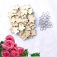 50Pcs Star Shape Laser Engraving Wooden Sheet With 50 Iron Loops Set For Birthday Reminder DIY Hanging Wood Plaque