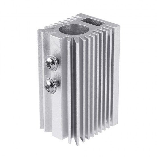 58x22x27mm Silver 12mm Aluminum Heat Sink Groove Fixed Radiator Seat Cooling Heat Sink for 12mm Laser Diode Module