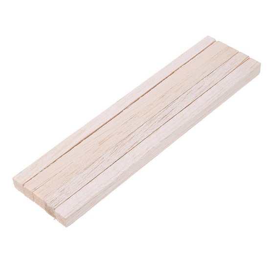 5Pcs/Set 10x10x200mm Square Balsa Wood Bar Wooden Sticks Strips Natural Dowel Unfinished Rods for DIY Crafts Airplane Model