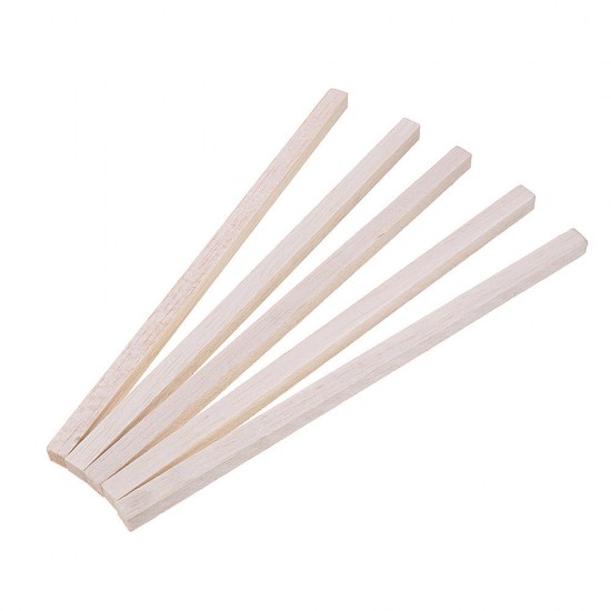 5Pcs/Set 250mm Square Balsa Wood Wooden Stick Natural Dowel Unfinished Rods for DIY Crafts Airplane Model