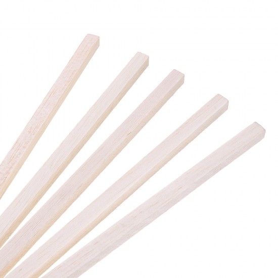 5Pcs/Set 250mm Square Balsa Wood Wooden Stick Natural Dowel Unfinished Rods for DIY Crafts Airplane Model