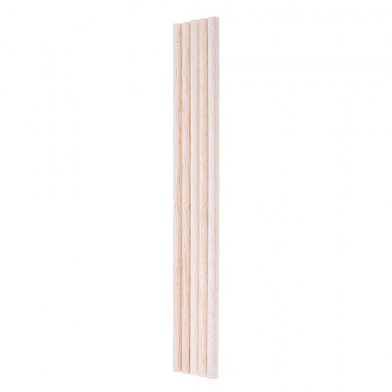 5Pcs/Set 5/6/8/10x250mm Round Balsa Wood Wooden Stick Natural Dowel Unfinished Rods for DIY Crafts Airplane Model