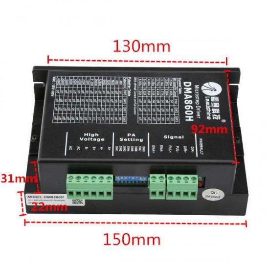 DMA860H DC 18-80V 7.2A Stepping Motor Driver Engraving Machine Drive DMA860H DC 18-80V 7.2A Stepping Motor Driver Engraving Machine Drive