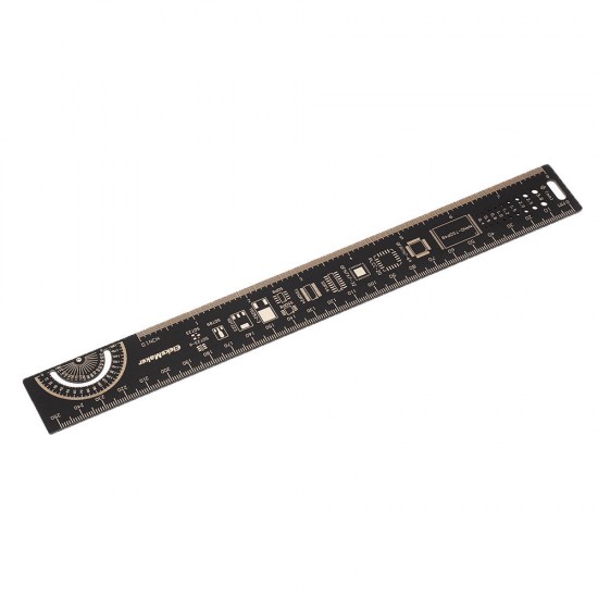 25cm Multifunctional PCB Ruler Electronic Measuring Tool Resistor Capacitor Chip IC SMD Diode Transistor 180 Degrees Ruler 25cm Multifunctional PCB Ruler Electronic Measuring Tool Resistor Capacitor Chip IC SMD Diode Transistor 180 Degrees Ruler
