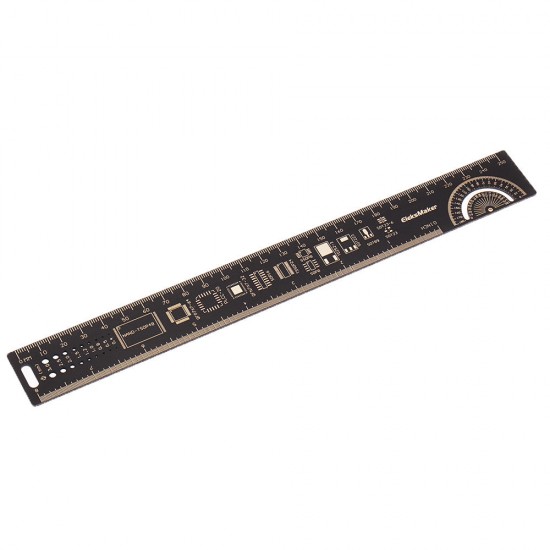 25cm Multifunctional PCB Ruler Electronic Measuring Tool Resistor Capacitor Chip IC SMD Diode Transistor 180 Degrees Ruler 25cm Multifunctional PCB Ruler Electronic Measuring Tool Resistor Capacitor Chip IC SMD Diode Transistor 180 Degrees Ruler