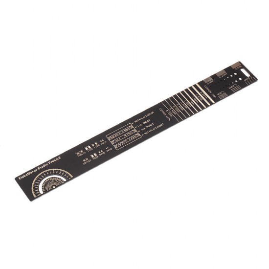 25cm Multifunctional PCB Ruler Electronic Measuring Tool Resistor Capacitor Chip IC SMD Diode Transistor 180 Degrees Ruler