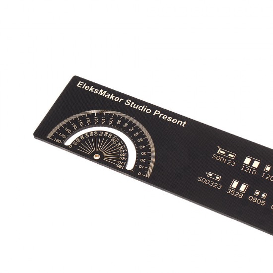 25cm Multifunctional PCB Ruler Electronic Measuring Tool Resistor Capacitor Chip IC SMD Diode Transistor 180 Degrees Ruler 25cm Multifunctional PCB Ruler Electronic Measuring Tool Resistor Capacitor Chip IC SMD Diode Transistor 180 Degrees Ruler