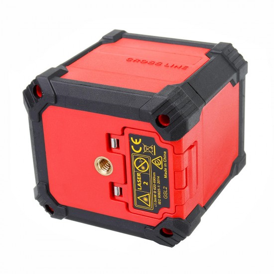 Red Laser Level 2 Line Self Leveling Horizontal Vertical Cross Line Laser 360° Rotary Mount Base