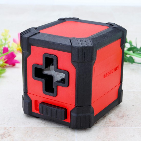 Red Laser Level 2 Line Self Leveling Horizontal Vertical Cross Line Laser 360° Rotary Mount Base