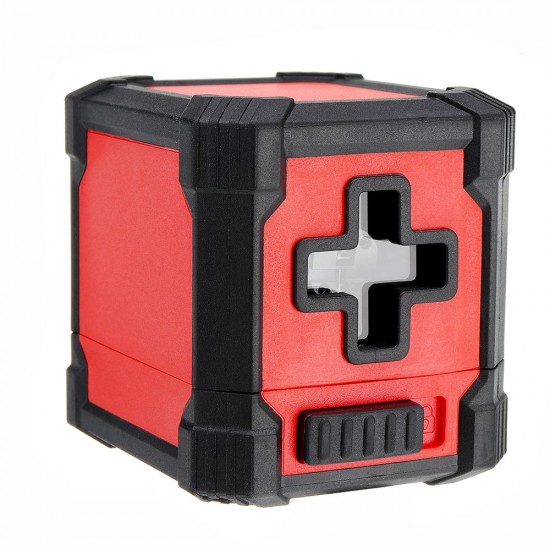 Red Laser Level 2 Line Self Leveling Horizontal Vertical Cross Line Laser 360° Rotary Mount Base