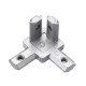 CJ20 T Slot 3 Way 90 Degree Inside Corner Connector Joint Bracket for 2020 Series Aluminum Profile CJ20 T Slot 3 Way 90 Degree Inside Corner Connector Joint Bracket for 2020 Series Aluminum Profile