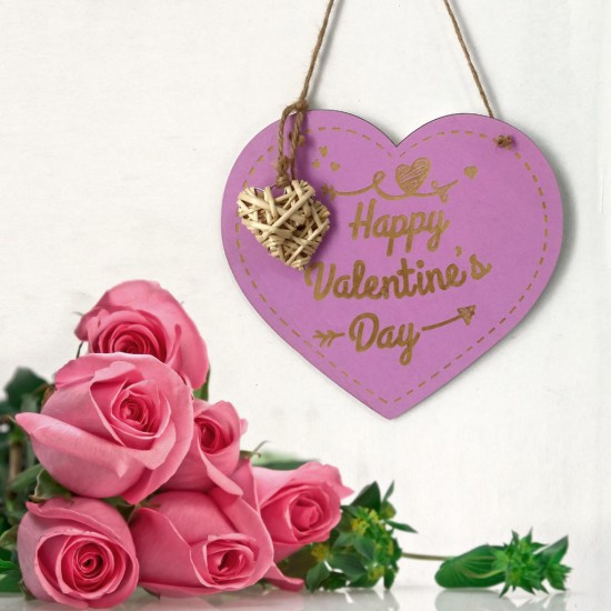 Valentine's Day Laser Engraving Wood Heart Door Decor Wall Hanging Sign Craft Ornaments Party Decorations Valentine's Day Laser Engraving Wood Heart Door Decor Wall Hanging Sign Craft Ornaments Party Decorations