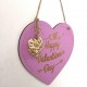 Valentine's Day Laser Engraving Wood Heart Door Decor Wall Hanging Sign Craft Ornaments Party Decorations