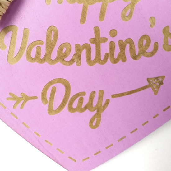 Valentine's Day Laser Engraving Wood Heart Door Decor Wall Hanging Sign Craft Ornaments Party Decorations Valentine's Day Laser Engraving Wood Heart Door Decor Wall Hanging Sign Craft Ornaments Party Decorations