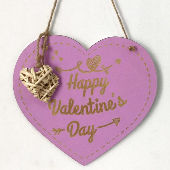 Valentine's Day Laser Engraving Wood Heart Door Decor Wall Hanging Sign Craft Ornaments Party Decorations Valentine's Day Laser Engraving Wood Heart Door Decor Wall Hanging Sign Craft Ornaments Party Decorations
