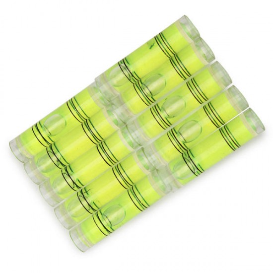 10pcs 9x40mm Cylindrical Bubble Spirit Level Set For Professional Measuring And Normal Use