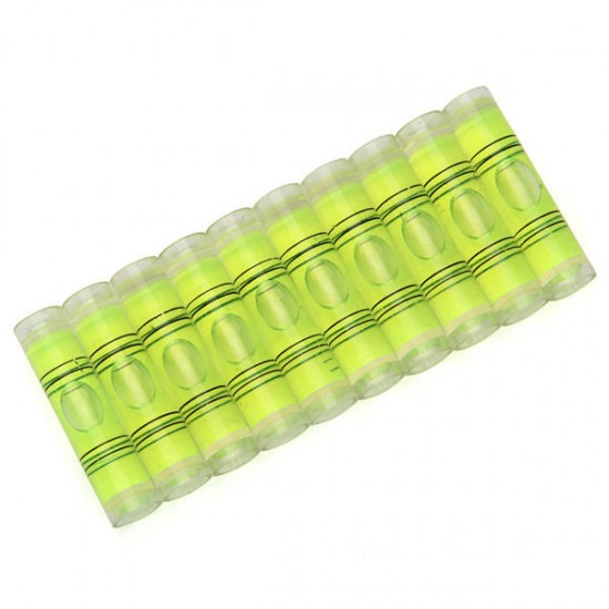 10pcs 9x40mm Cylindrical Bubble Spirit Level Set For Professional Measuring And Normal Use