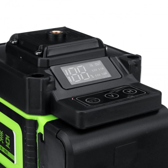 12 Blue Lines Laser Level Measuring DevicesLine 360 Degree Rotary Horizontal And Vertical Cross Laser Level with Base