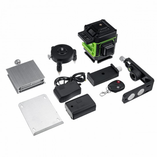 12 Greeen Lines Laser Level Measuring DevicesLine 360 Degree Rotary Horizontal And Vertical Cross Laser Level with Base